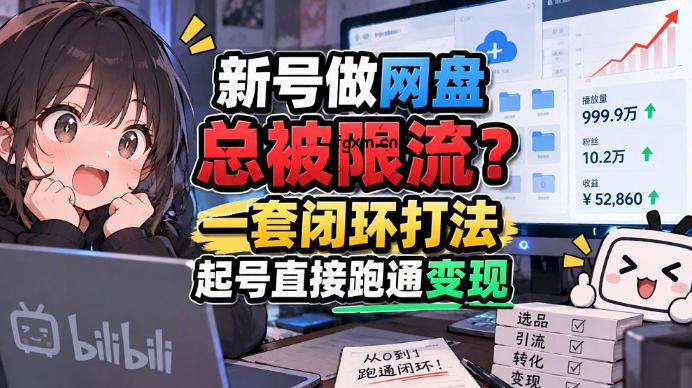 网盘拉新SOP：小白前期宝典，每一步都有明确动作，几千测试出来的打法，全程不限流