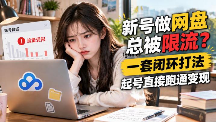 网盘拉新SOP：小白新号过限流-轻创终点站